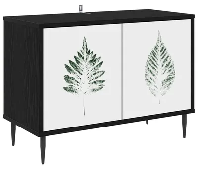 Immagine prodotto di vidaXL Mobile TV HANAU, 69 x 33 x 50,5 cm, nero, aspetto legno di quercia