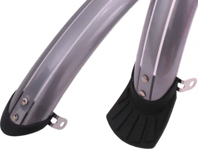 Produktbild von Sunnywheel -Kunststoff -Kotflügelset 28 Zoll 50 mm Silber + Stangen