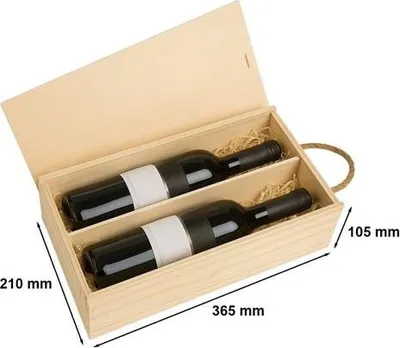 Produktbild von Holzgeschenkbox für Wein K-952