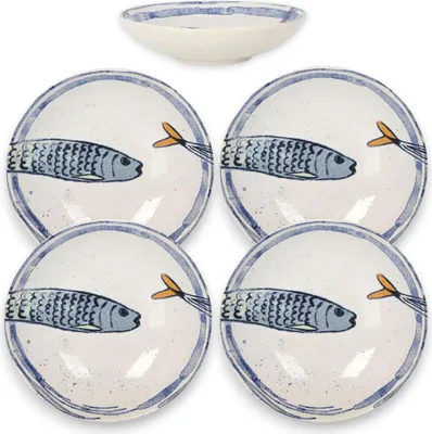 Produktbild von Teller, mediterran Sardinen-Motiv 2.0 | Maritime Suppenteller 21cm