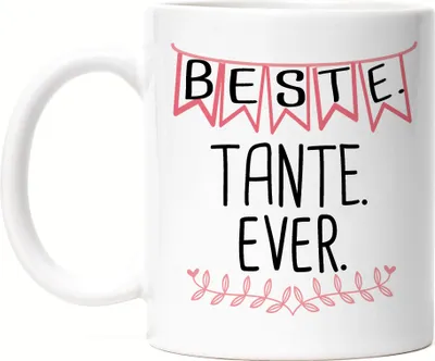 Produktbild von Beste Tante Ever Tasse Lustig Geschenkidee Tante Geschwister Geburtstag Nichte Neffe