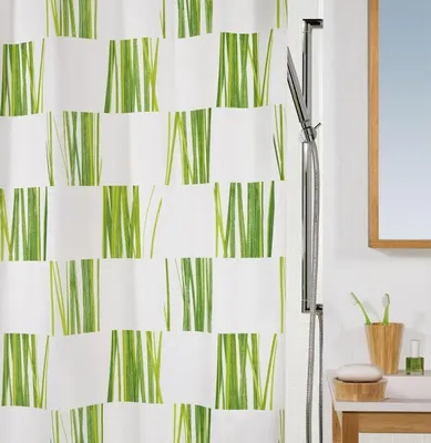 Produktbild von Spirella Duschvorhang Textil "Seagrass green", vers. Größen Größe: 180 x 200 cm
