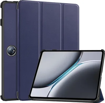Produktbild von OnePlus Pad 2 Hülle - Tri-Fold Ständer Klapphülle mit Schlaf/Wach-Funktion - Blau