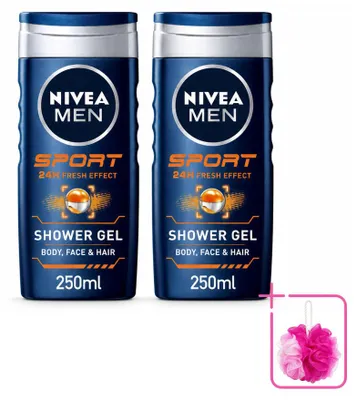 Produktbild von 2 x NIVEA MEN Sport Douchegel - 250 ml - Sparpackung - 2 Stücke