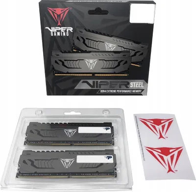 Produktbild von Patriot Memory Viper Steel PVS416G320C6K, 16 GB, 2 x 8 GB, DDR4, 3200 MHz, 288-pin DIMM