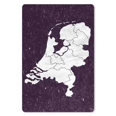 Produktbild von MuchoWow® Mauspad Mousepad Karte Europa - Niederlande - Weiß 40x60 cm - Mousepads - Maus Mat - Pad - Mausunterlage - Schreibtisch Accesoire