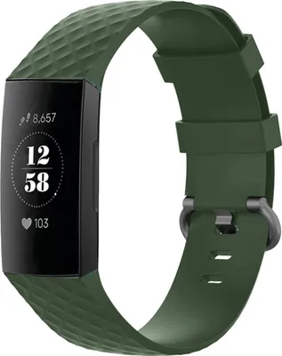 Productafbeelding van imoshion Siliconen bandje voor de Fitbit Charge 3 / 4 - Donkergroen