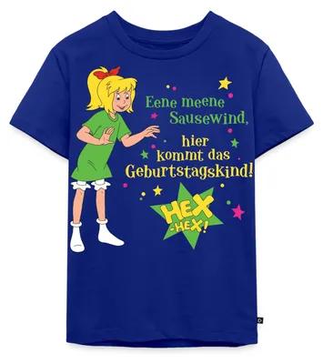 Produktbild von Spreadshirt Bibi Blocksberg Geburtstag Bibi & Spruch Kinder Premium T-Shirt, 122/128 (6 Jahre), Royalblau