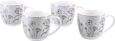 Obrázok produktu pre CreaTable, 24827, Vintage Flowers kameň, kávové šálky 4 ks, porcelán