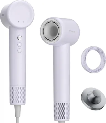 Obrázek produktu pro HD21 - Mini fén - 25 W - 110 V - Rychlé vysoušení - Negativní ionty - Zástrčka EU - Fialová barva