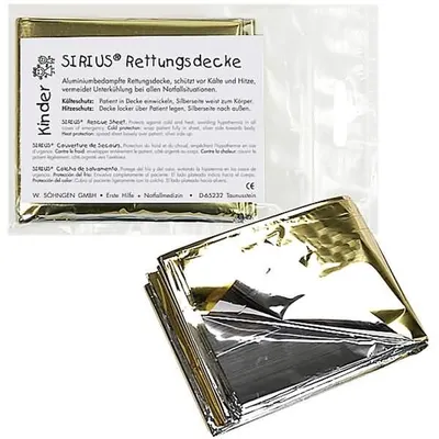 Obrázek produktu pro Záchranná deka pro děti Sirius silver-gold 160x120cm