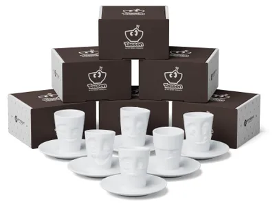 Produktbild von Fiftyeight Espressotassen Set 6-tlg. je 80 ml weiß Mokkatassen