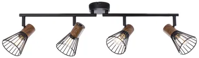 Produktbild von BRILLIANT Spotrohr, 4-flammig, drehbar Manama schwarz IP20 E14 18 Watt dimmbar g. f. Tropfenlampe