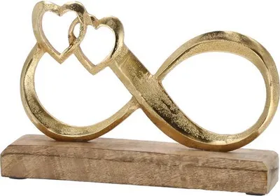 Produktbild von Aufsteller Deko Herz Unendlichkeit Aluminium Holz