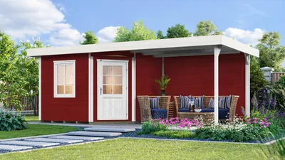 Produktbild von Saunahaus SALO  2   BioS 7,5 KW , rot x B x T x H  x 646 x 338 x 237