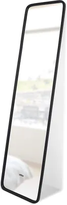 Obrázok produktu pre Zrkadlo Ganzkörperspiegel, 157x37 cm, čierna farba – stojace zrkadlo, nástenné zrkadlo alebo zrkadlo na opretie, vhodné do spálne, obývačky a predsiene