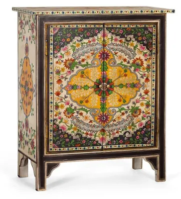 Image de Table d'appoint en bois de manguier et de pruche, 77 cm x 65 cm x 33 cm, Giner y Colomer