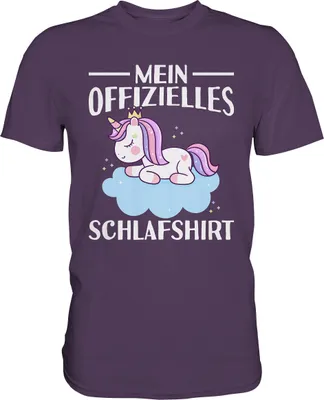 Produktbild von Offizielles Schlafshirt Nachthemd Schlafanzug Pyjama Einhorn T-Shirt – Urban Purple / XXL