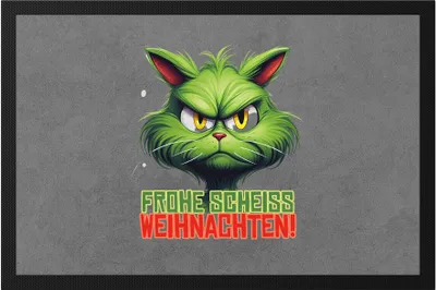 Produktbild von Frohe Scheiss Weihnachten Fußmatte Katzenbesitzer Sarkasmus Geschenk