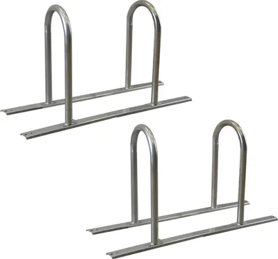 Produktbild von 2x Fahrradparker 140x43x88 cm Anlehnbügel Fahrradständer bis zu 8 Stellplätze Stahl feuerverzinkt