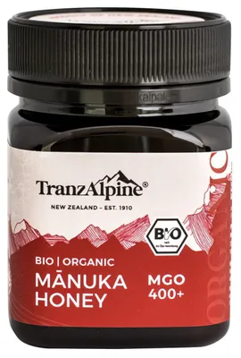 MIÓD MANUKA MGO 400+ BIO 250 g - TRANZALPINE