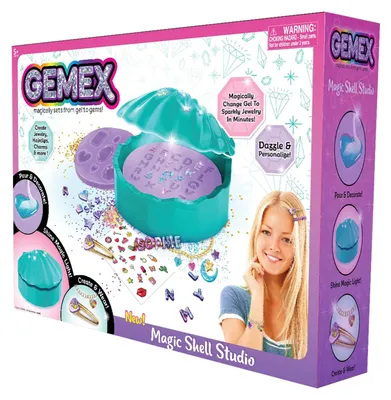 Schmuck-Bastelset mit Muschelmotiv, inkl. UV-Lampe, mehrfarbig
