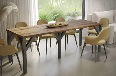 Immagine prodotto di Tavolo da pranzo Endo-Moebel Baltika 130cm - 240cm tavolo da cucina allungabile in legno (rovere monastero)