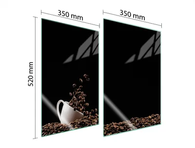 Immagine prodotto di Piastre copri fornelli 2 pezzi 35x52 Vetroceramica copri piano cottura vetro tagliere caffè nero