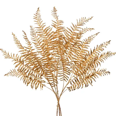 Productafbeelding van 76 cm kunstpalm, kunstplantenbladeren, decoratie, kunstmatige varenhang, gouden kunstplant, kunsttak, kerstdecoratie, kunstvaren voor de feestdagen, tafeldecoratie, woonaccessoire, zelfgemaakte bloemarrangement