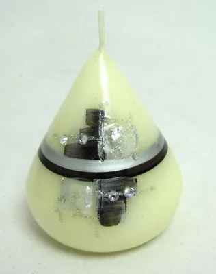 Produktbild von Zwiebelkerze "Merope" Creme-Braun ca. 7 cm