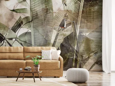 Produktbild von Vlies Fototapete tropische Blätter 400x280 cm Tapeten Wandtapete XXL Pflanze Jungle Natur wie gemalt b-C-0776-a-a