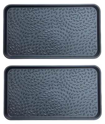 Produktbild von Schuhwanne groß aus Kunststoff schwarz für Schuhregal Outdoor