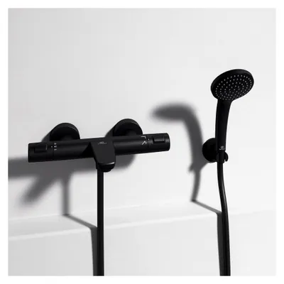 Produktbild von Idealrain Brausehalter für Handbrausen, nicht schwenkbar, Schwarz