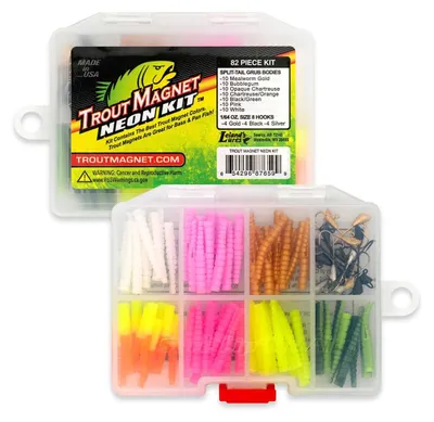 Obrázek produktu pro Sada nástrah "Trout Magnet" v neonových barvách, 82 kusů, vhodná pro lov všech druhů ryb