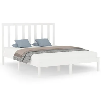 Obrázok produktu pre vidaXL Posteľ z masívneho dreva biela 160x200 cm