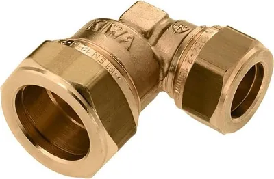 Productafbeelding van Reducer Knee 22 mm x 15 mm - Messing