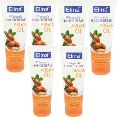 Produktbild von 6x 75 ml Elina Med Handcreme mit Arganöl –  Tube