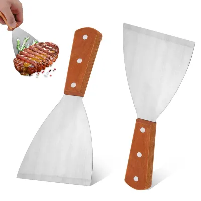 Produktbild von Grillspatel mit Holzgriff, Edelstahl, Antihaftbeschichtung