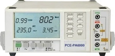 Image de PCE Instruments PCE-P6000 Analyseur de puissance RS-232 | Logiciel d'évaluation pour l'analyse de puissance | CEI 1010-1 | CAT II 600 V