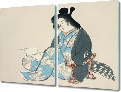 Produktbild von Coloray Hackbrett Kochplattenabdeckung Herdabdeckplatte 2x40x52 cm Schneidebrett Küchenbrett - Frauen-Kimono