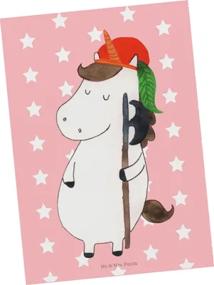 Produktbild von Mr. & Mrs. Panda Postkarte Einhorn Junge - Rot Pastell - Geschenk, Postkarten, Ansichtskarte, Unicorn, Ansichtskarten, Mittelalter, Grußkarte, Bube, Einhörner, Fotokarte