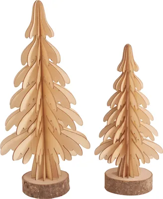 Produktbild von VBS Holz-Steckmotiv "Tannenbaum", 2er-Set, je 7-tlg.