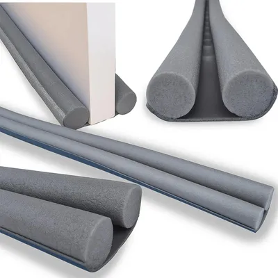 Obrázek produktu pro Těsnění pod dveře proti průvanu izolační lišta 91 cm šedá pěnová 2,5 cm