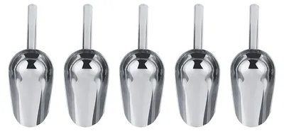 5 Edelstahl-Schaufeln, 19 cm, für Buffet & Küche