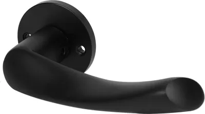 Image de Serrure silencieuse de style europ?en noir avec poign�e pour usage int�rieur ? la maison