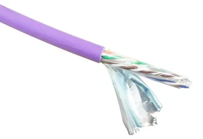 Immagine prodotto di ACT Cavo di installazione solido Cat 6A F/UTP, LSZH, CPR euroclasse ECA, 24AWG, viola 305 metri C6A F/UTP SOLID LSZH ECA 30