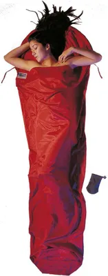 Produktbild von COCOON MummyLiner silk Baumwolle - mumienförmiger Innenschlafsack aus Seide und Baumwolle, Farbe:rot
