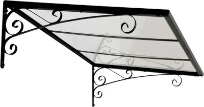 Produktbild von Palram - Canopia Vordach Venus 1350 Anthrazit 88x136x36 cm
