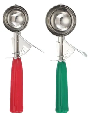 Eisportionierer mit Auslöser, 2 Stück, Edelstahl, 21,5 cm
