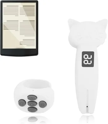 Productafbeelding van Afstandsbediening Page Turner - Klikker Lezer - Pagina's Omslaan - HD Digitaal Display - 32 x 77 x 34 mm